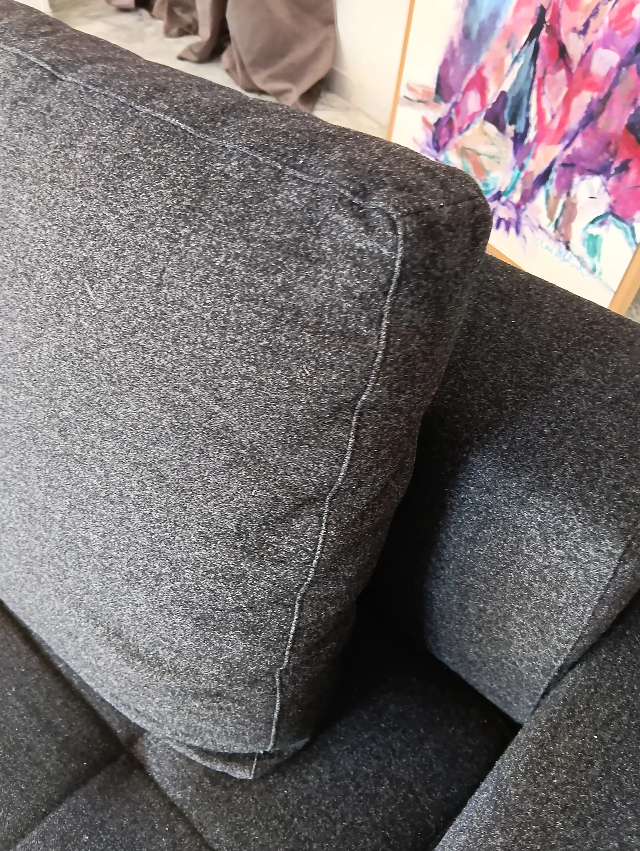 Alfa model corner sofa by Zanotta gray combed wool, 2000s 30