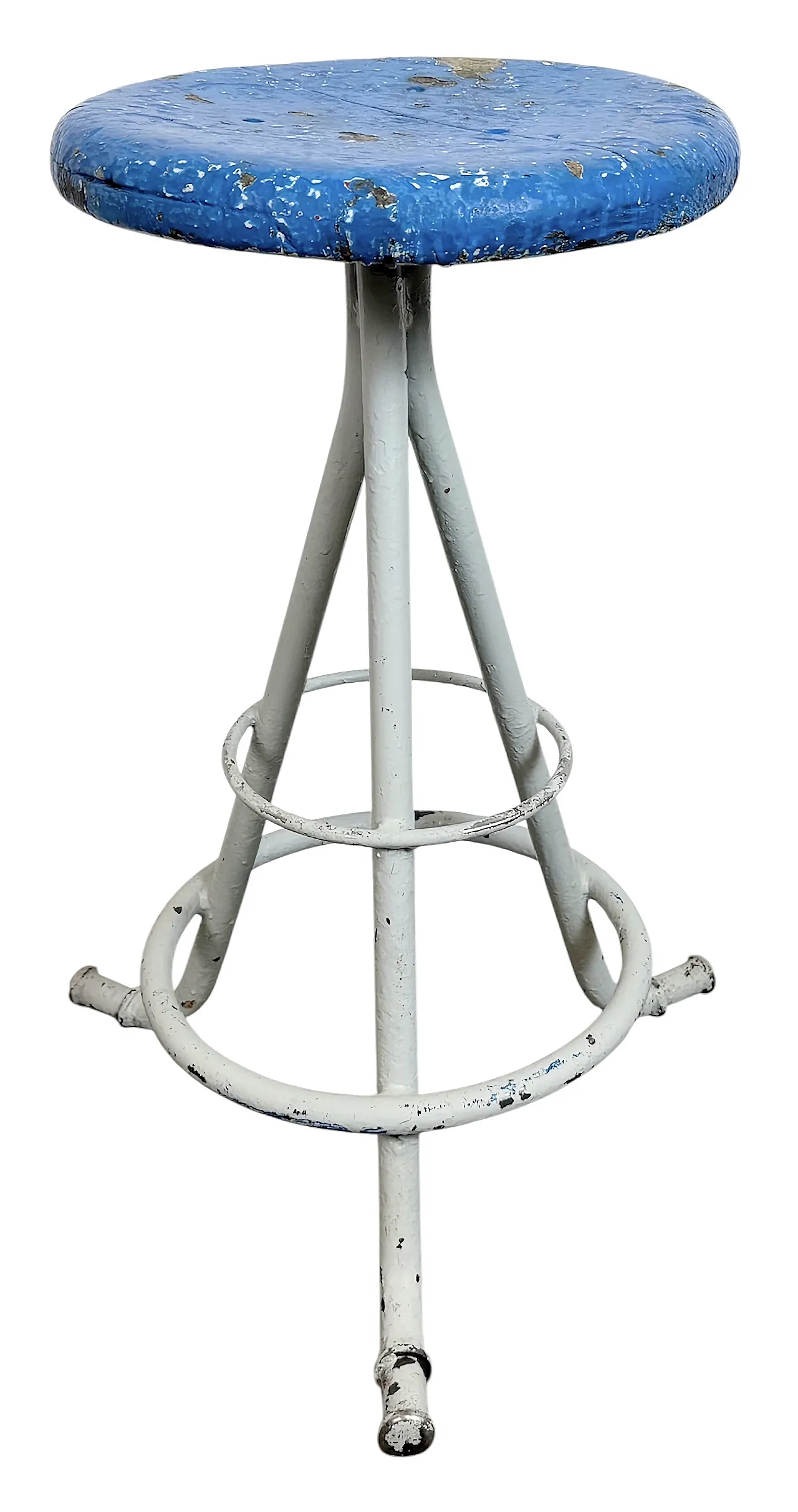 Grey Industrial Workshop Stool, 1960s 1