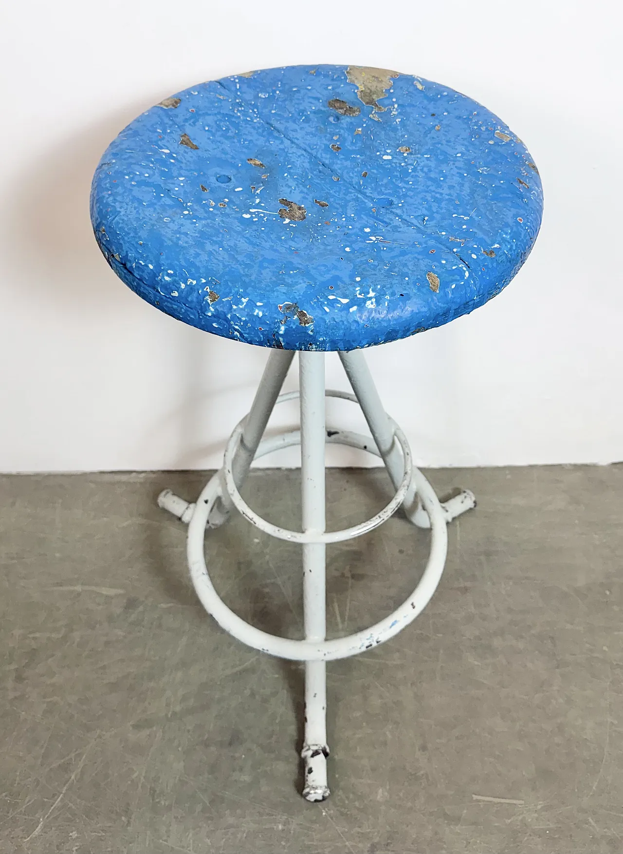 Grey Industrial Workshop Stool, 1960s 5