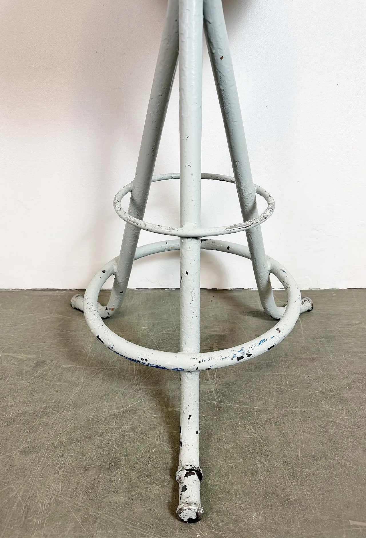 Grey Industrial Workshop Stool, 1960s 6