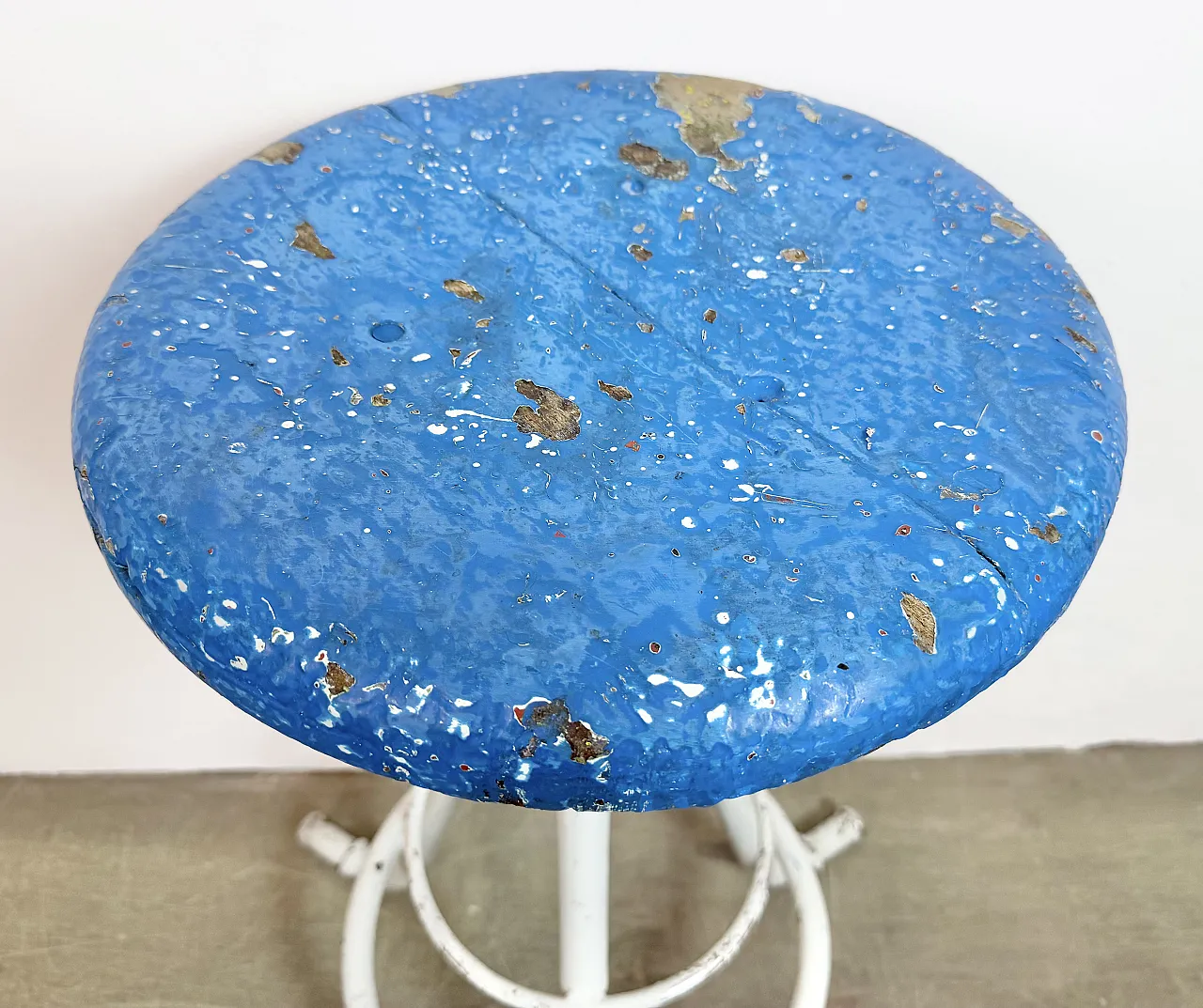 Grey Industrial Workshop Stool, 1960s 7
