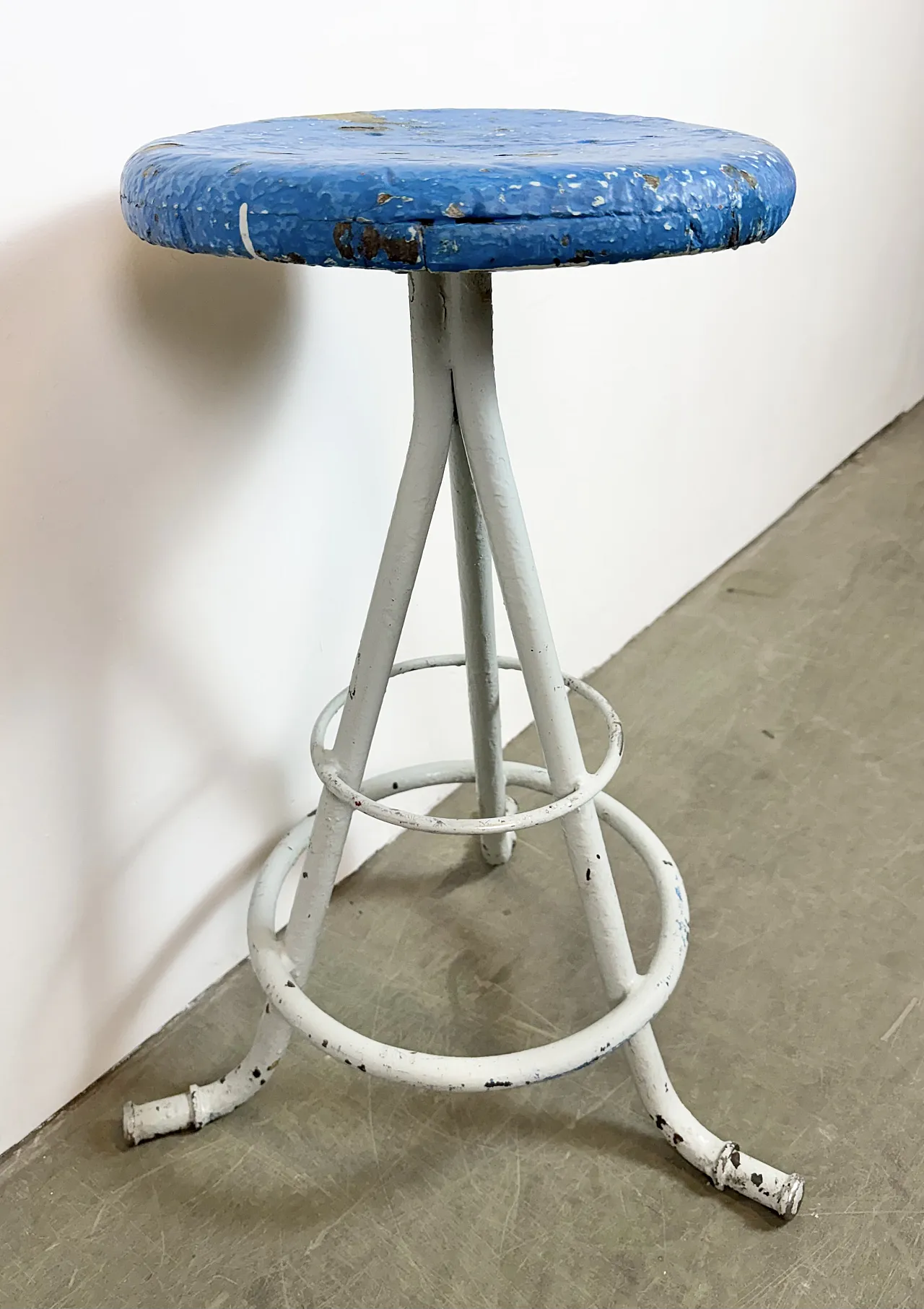 Grey Industrial Workshop Stool, 1960s 9