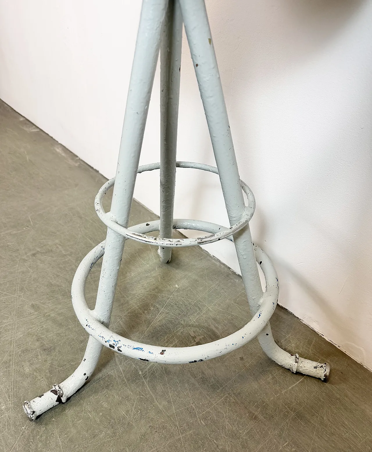 Grey Industrial Workshop Stool, 1960s 10