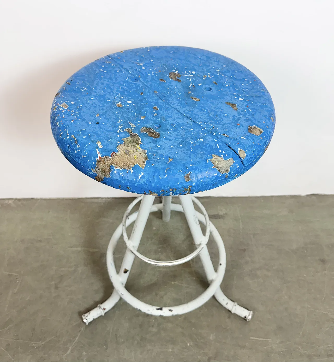 Grey Industrial Workshop Stool, 1960s 14