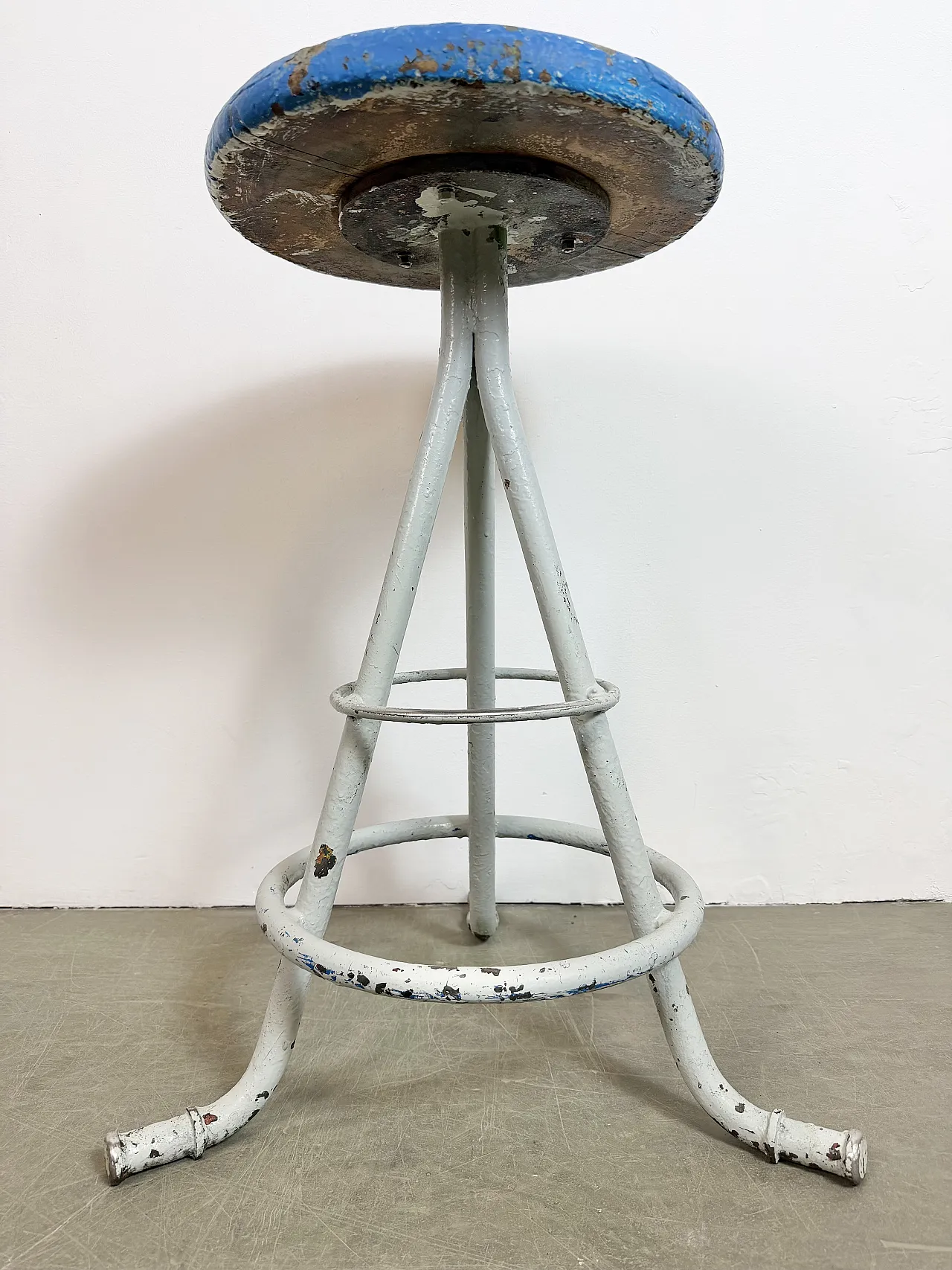 Grey Industrial Workshop Stool, 1960s 16