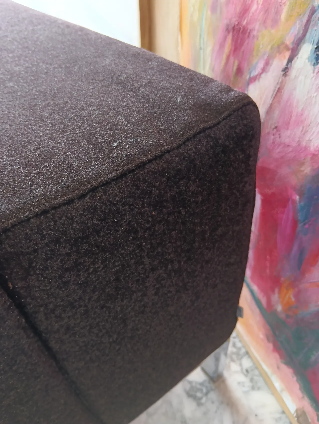 Alfa model corner sofa by Zanotta gray combed wool, 2000s 67