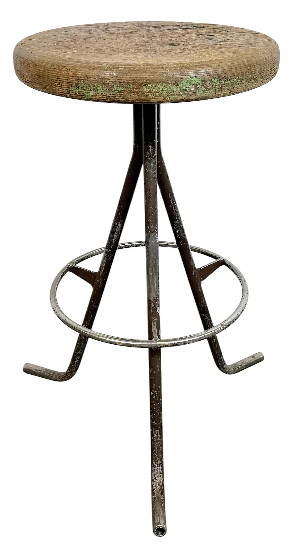 Grey Industrial Workshop Stool, 1960s 1