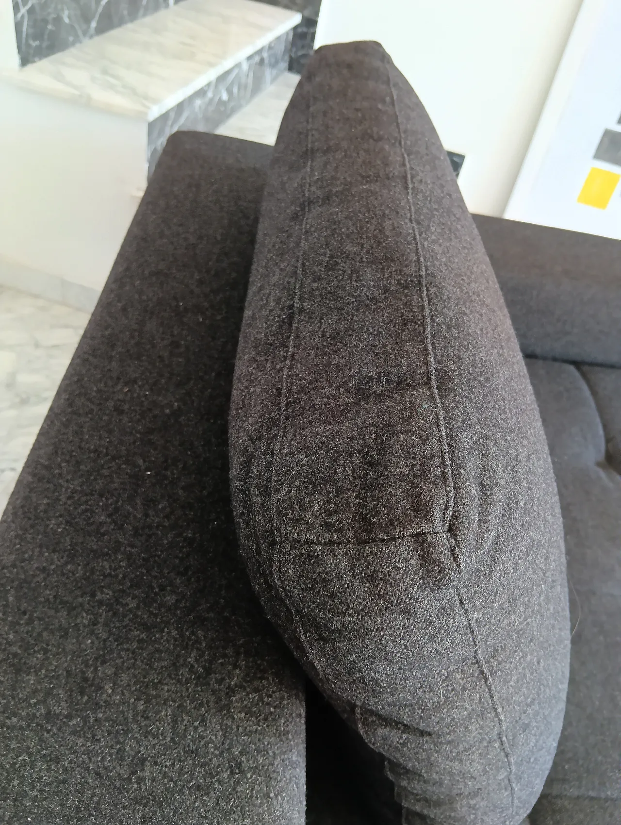 Alfa model corner sofa by Zanotta gray combed wool, 2000s 74