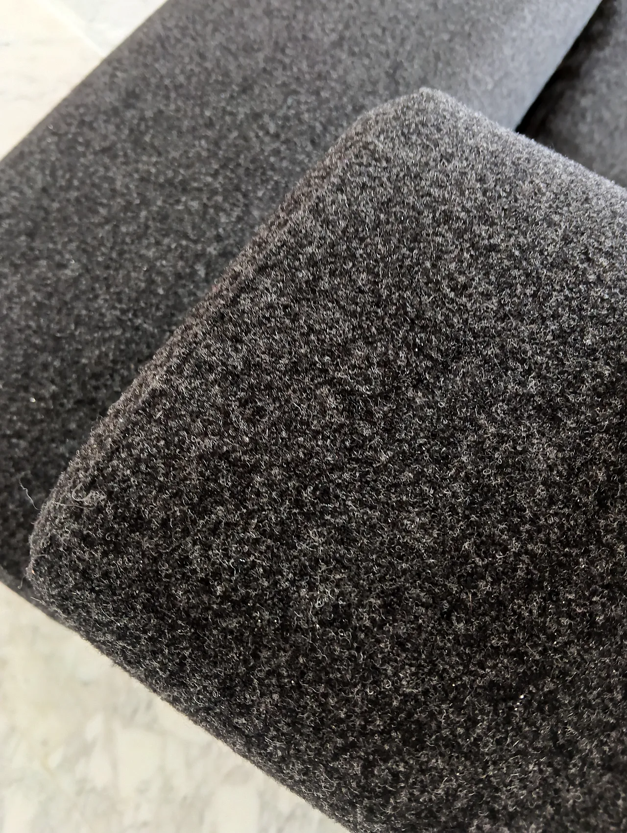 Alfa model corner sofa by Zanotta gray combed wool, 2000s 75