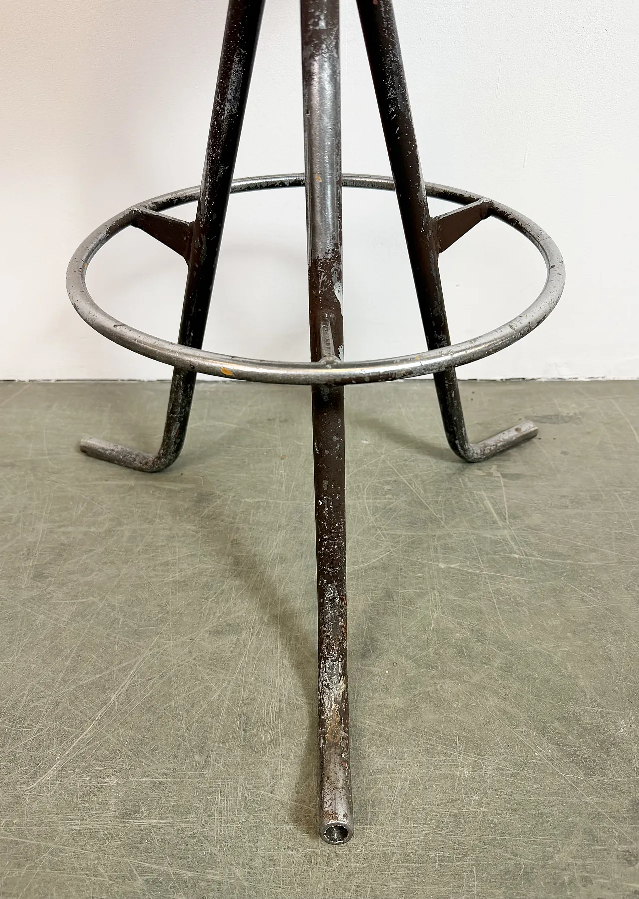 Grey Industrial Workshop Stool, 1960s 6