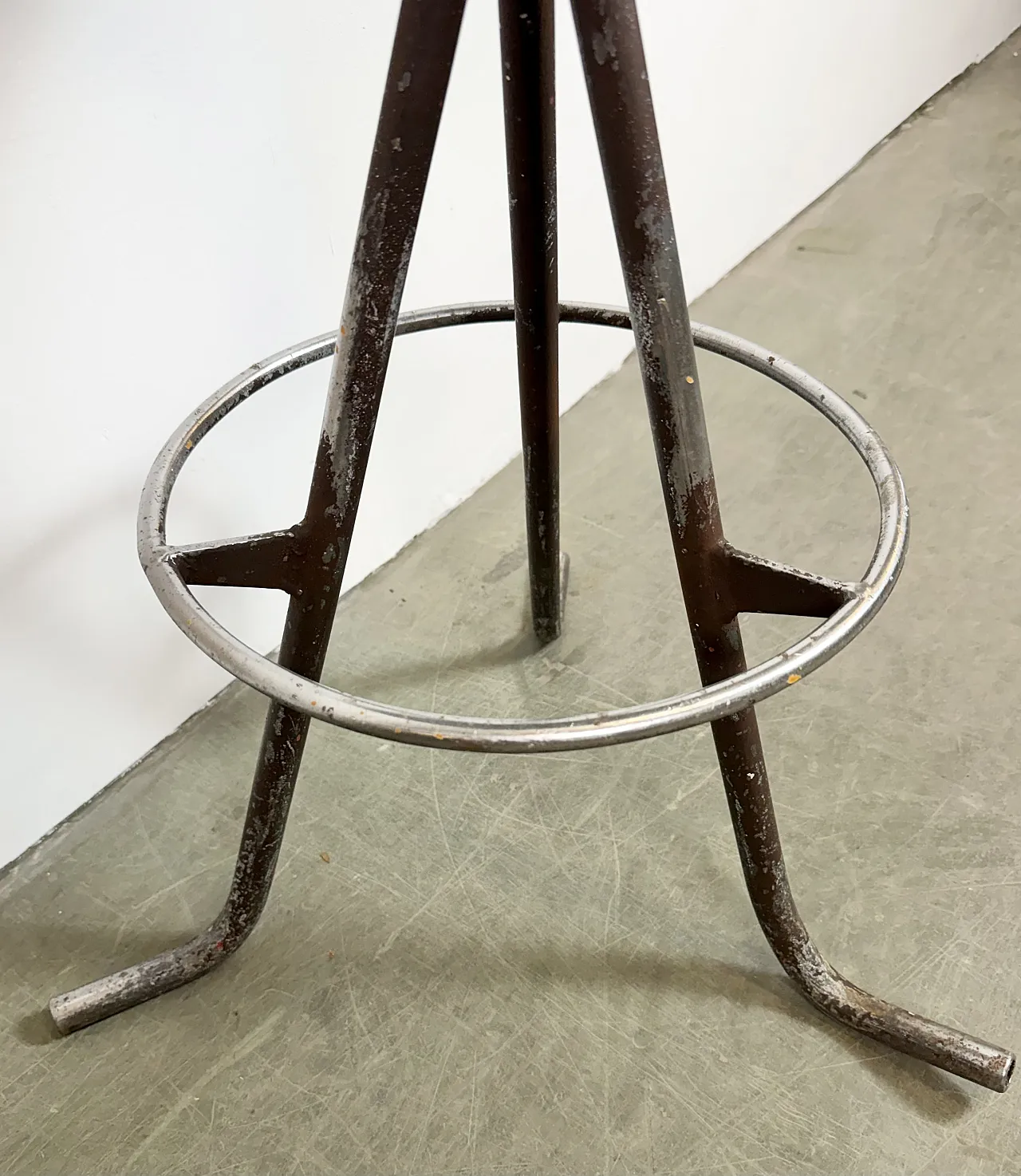 Grey Industrial Workshop Stool, 1960s 11