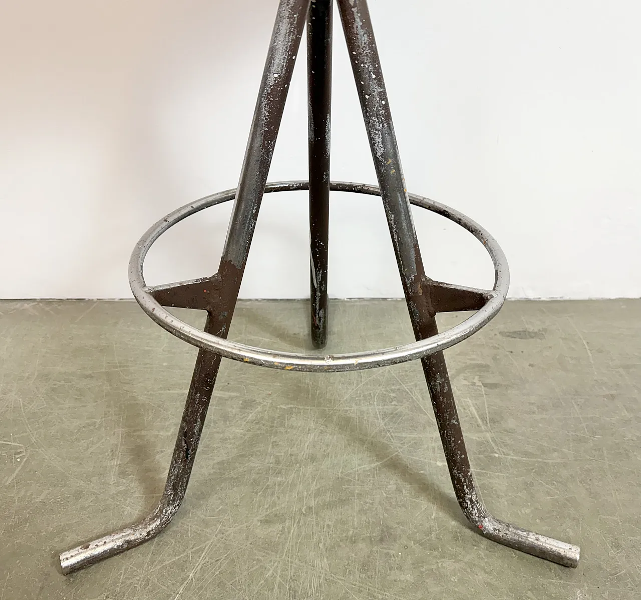 Grey Industrial Workshop Stool, 1960s 15