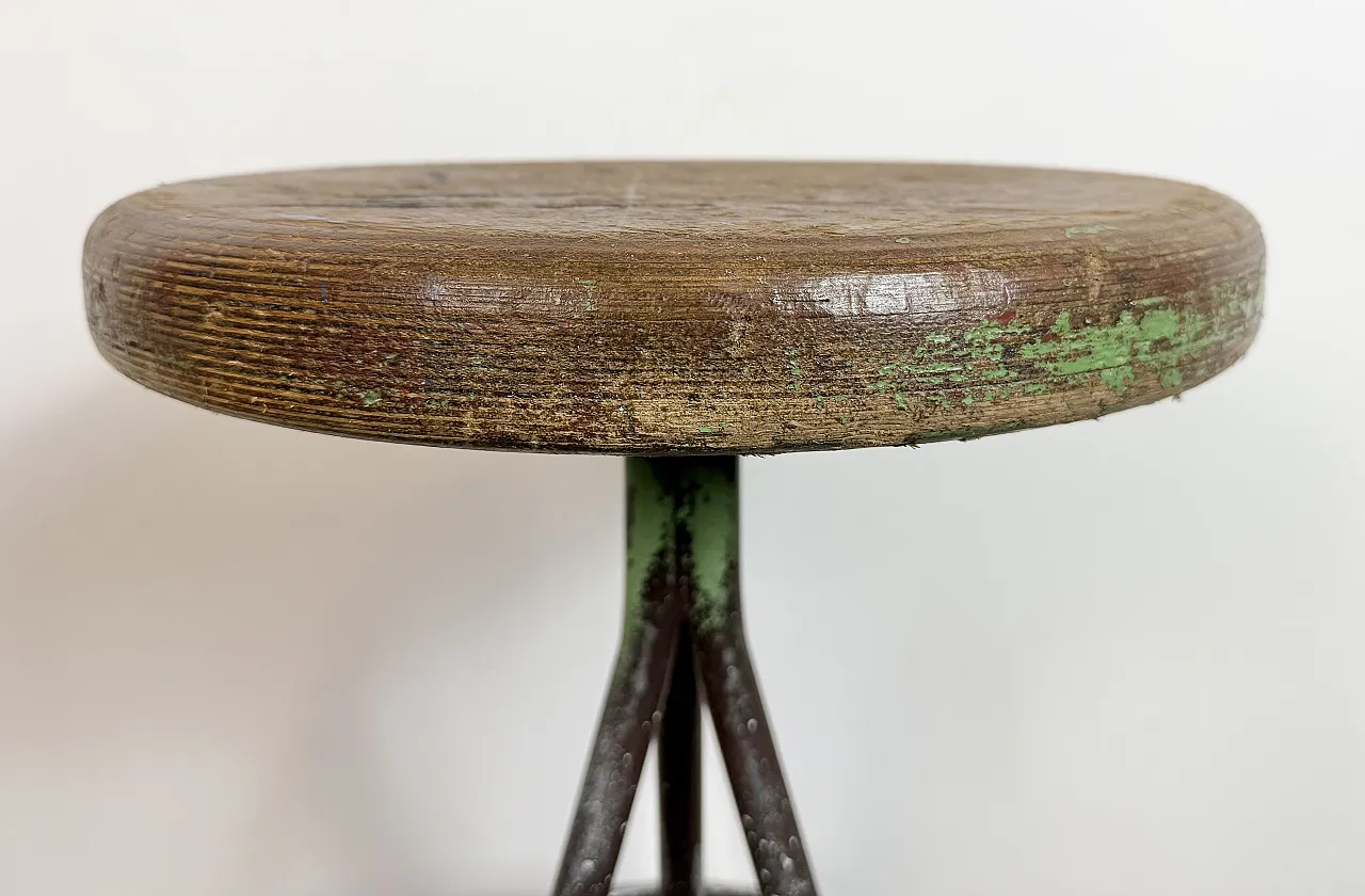 Grey Industrial Workshop Stool, 1960s 17