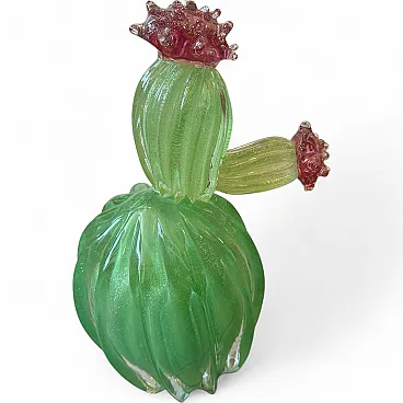 Murano glass flowering cactus, 1990s
