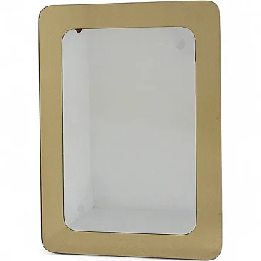 Wall mirror with colored glass frame, 1960s