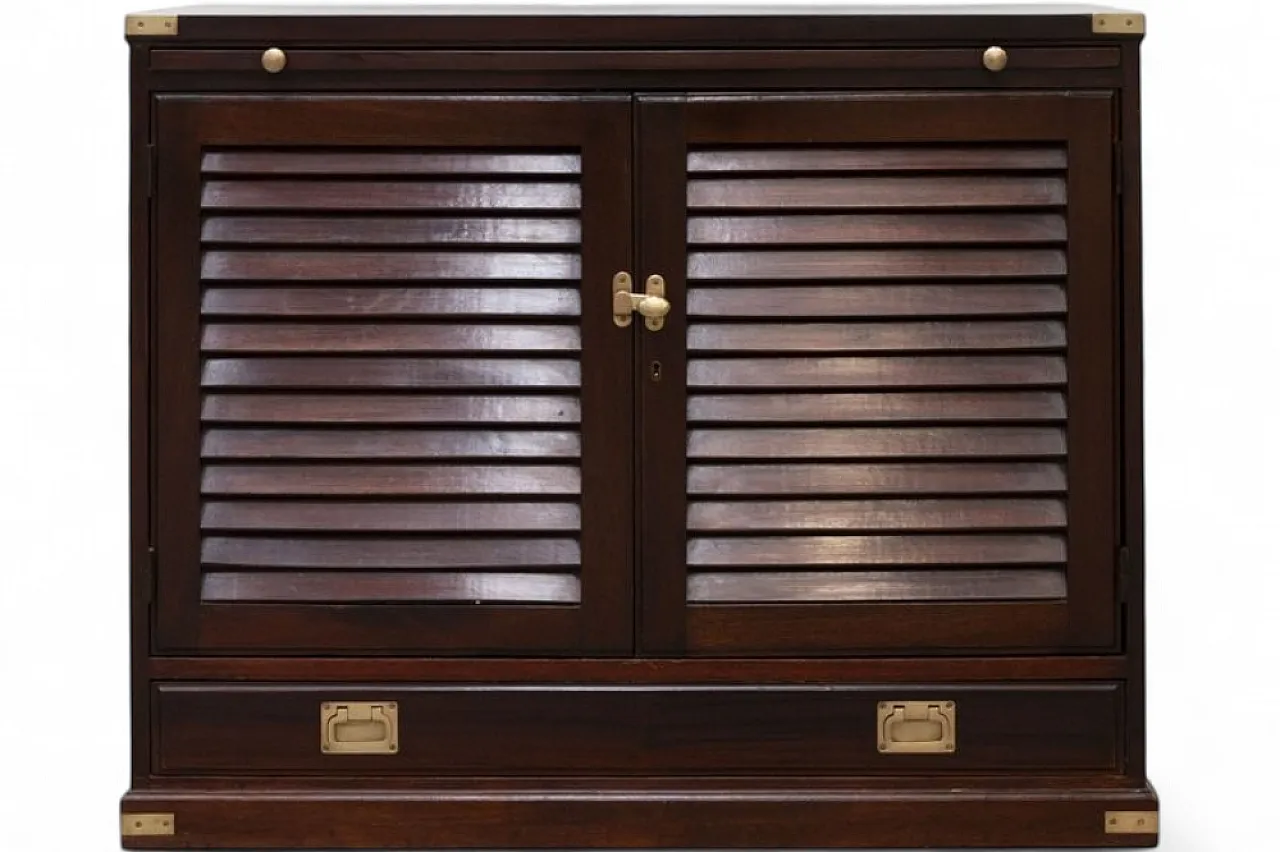 Mahogany two-door cabinet in the style of Old Navy, 1950s 13