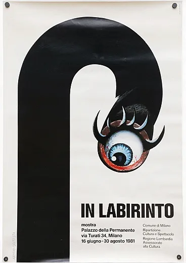 In Labirinto poster by Armando Testa, 1980s