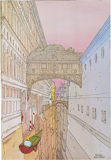The Bridge of Sighs Poster by Moebius, 1980s