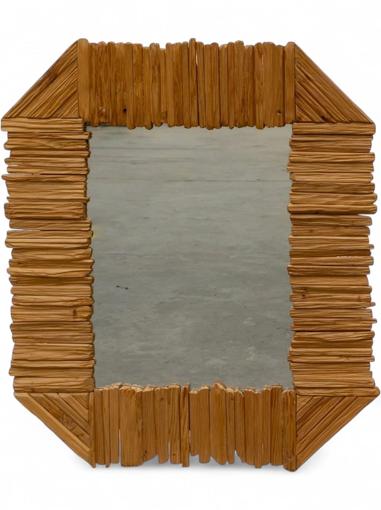 Specchio retroilluminato con cornice in legno, anni 2000 8