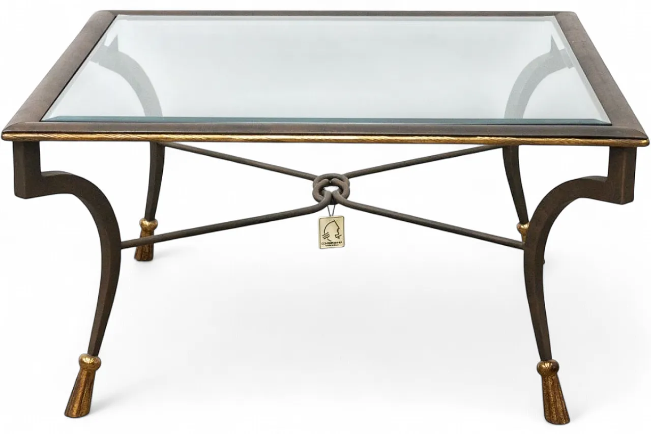 Coffee table in wrought iron and glass, 1980s 14