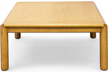 Square coffee table in ash, 1980s