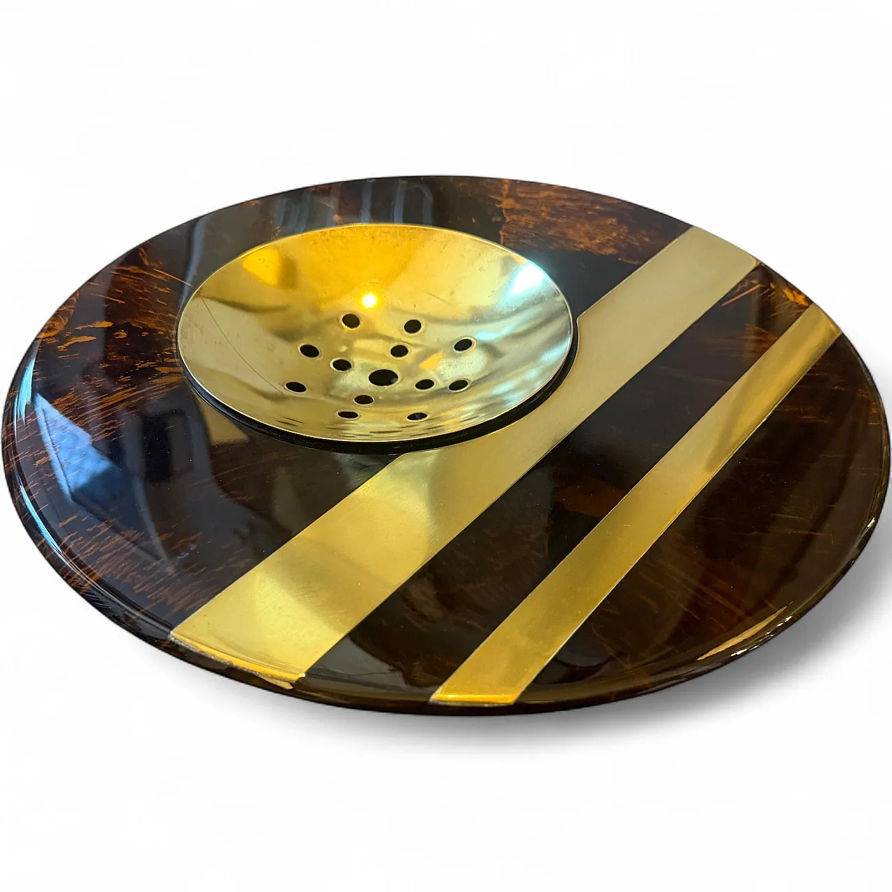 Centrotavola in lucite finta tartaruga di Dior Home, anni '70 12