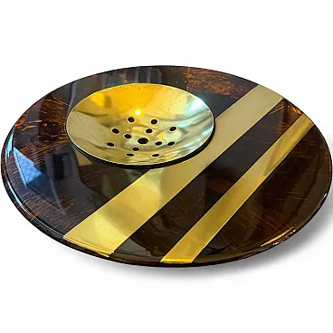 Dior Home faux tortoiseshell lucite centerpiece, 1970s