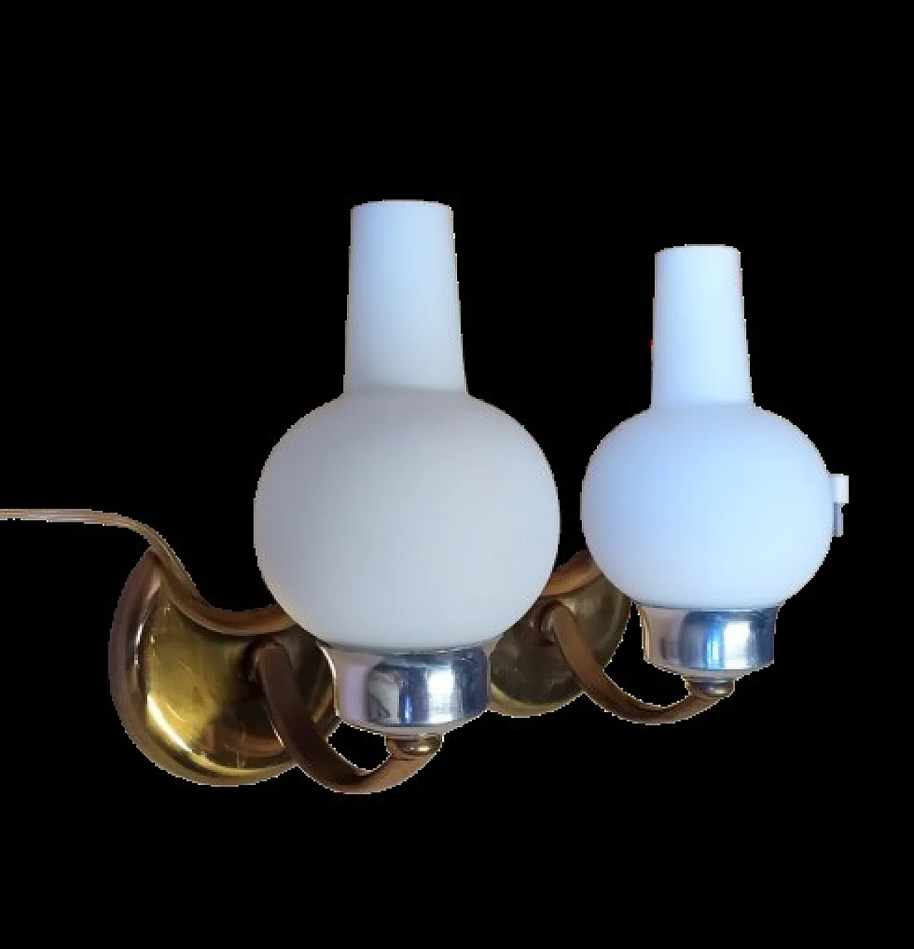Coppia di lampade da parete piccole di Stilnovo, anni '50 11