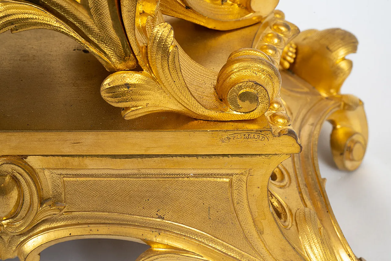 Antique Napoleon III clock in gilt bronze signed "Paillard".Fran 5