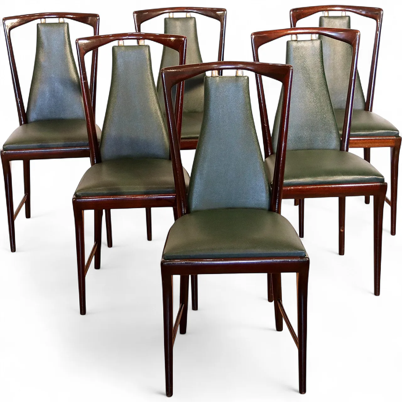 6 Mid-Century chairs by O.Borsani, Atelier Borsani Varedo,20th century 16