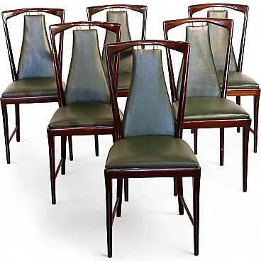 6 Mid-Century chairs by O.Borsani, Atelier Borsani Varedo,20th century