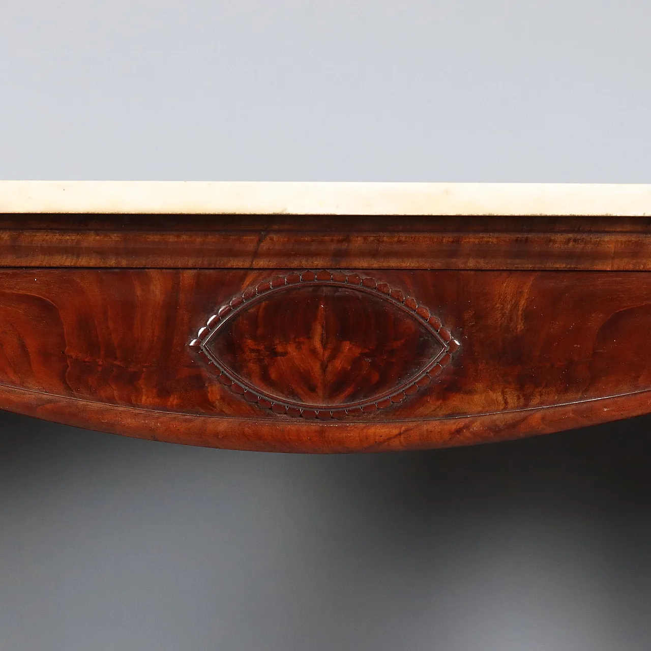 Empire console in mahogany and mahogany feather, 19th century 6