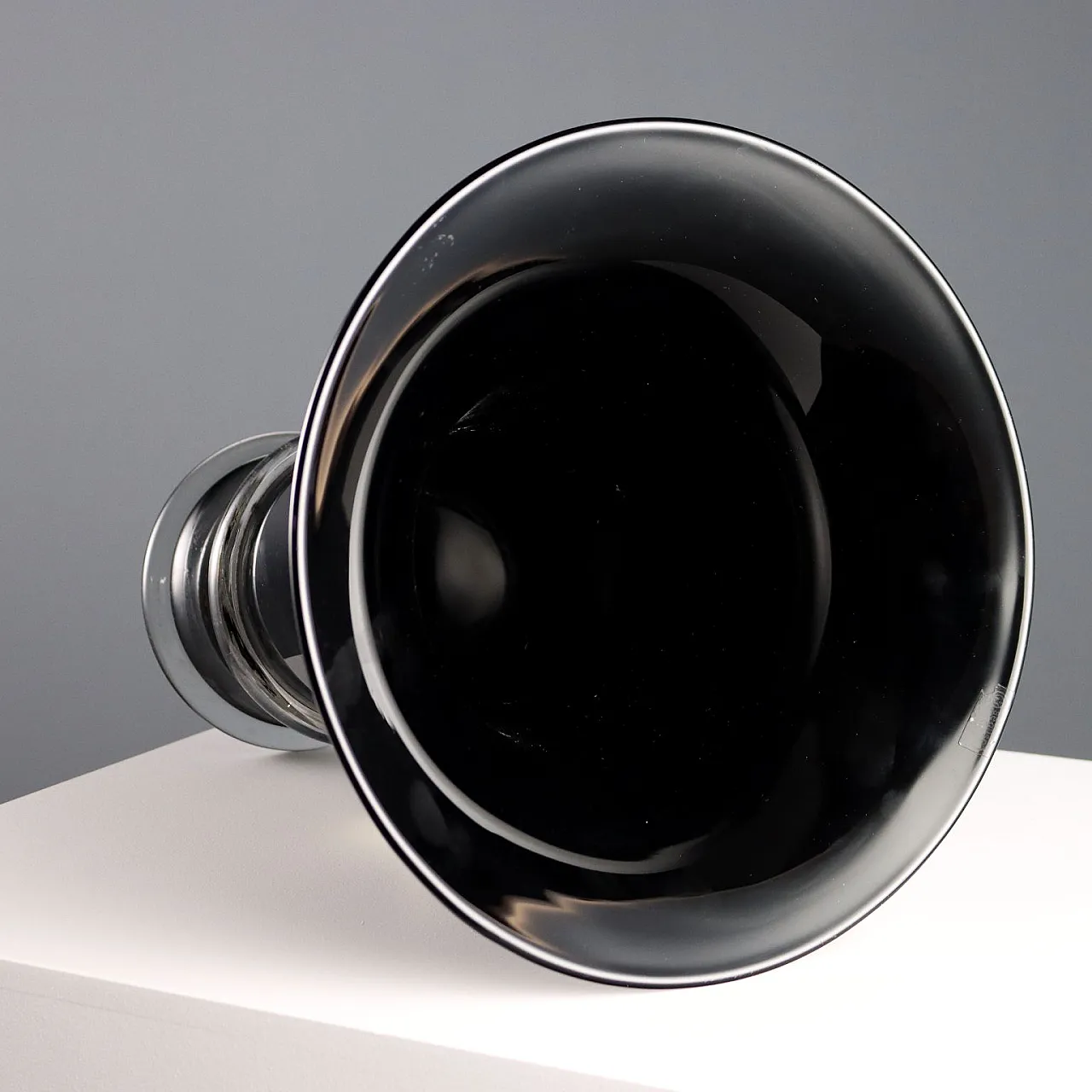 Black glass vase by Seguso Vetri d'Arte, 1980s 6