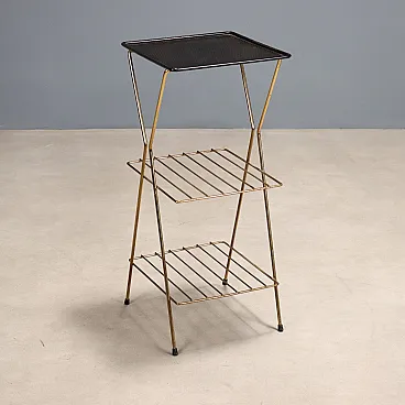 Glazed metal and brass agere, 20th century