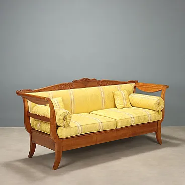 Louis Philippe sofa in cherry wood, 19th century
