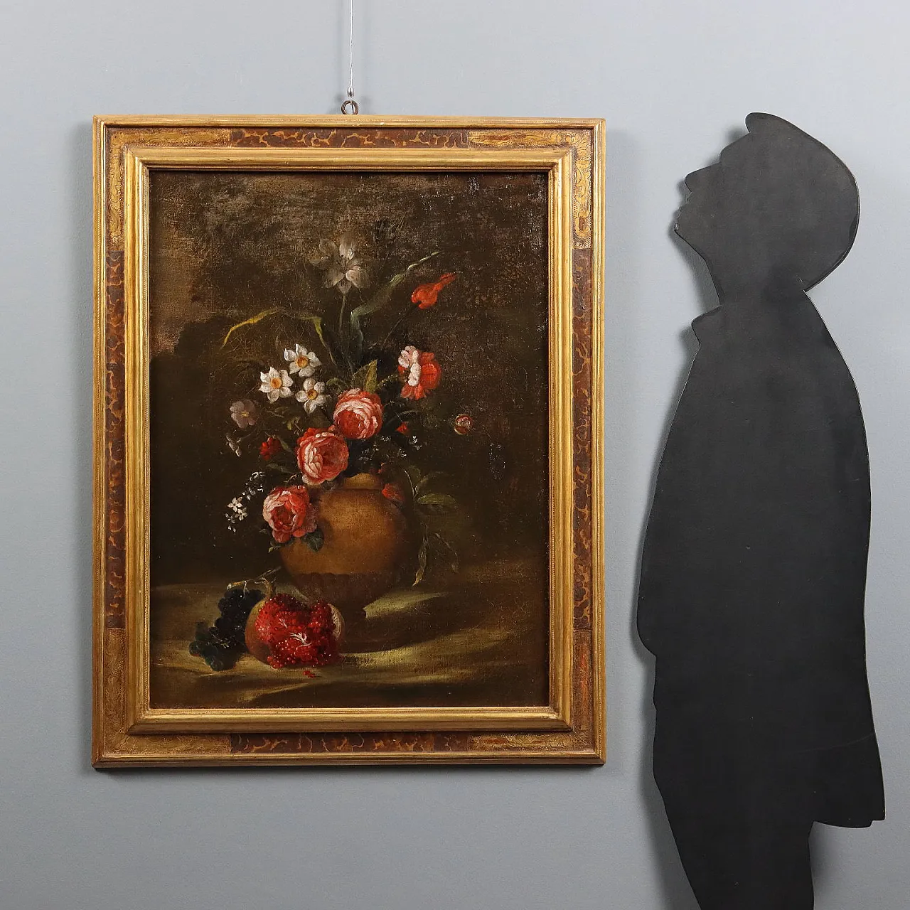 Still Life with Flowers and Fruit, oil on canvas, 20th century 2