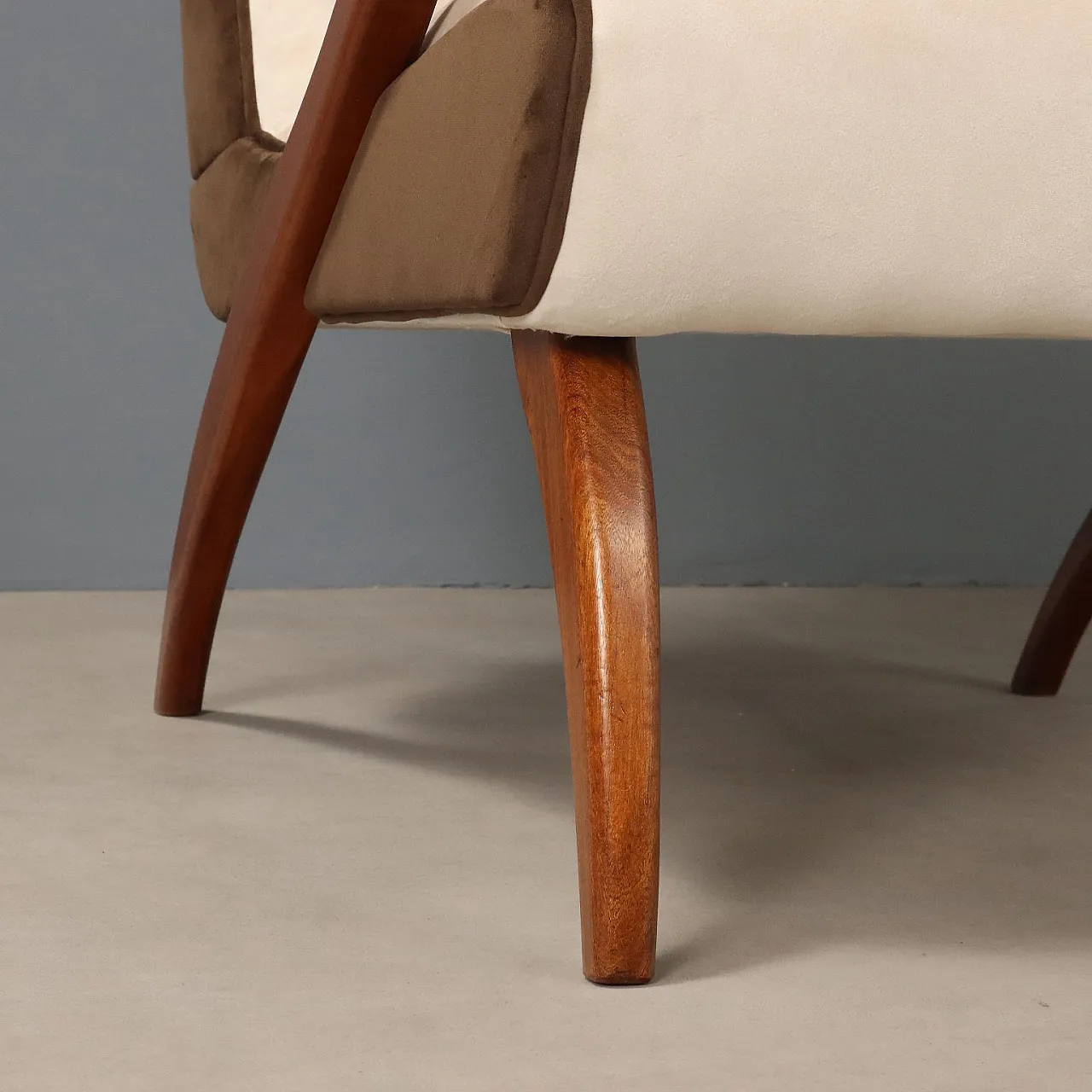 Pair of two-tone armchairs, 20th century 8
