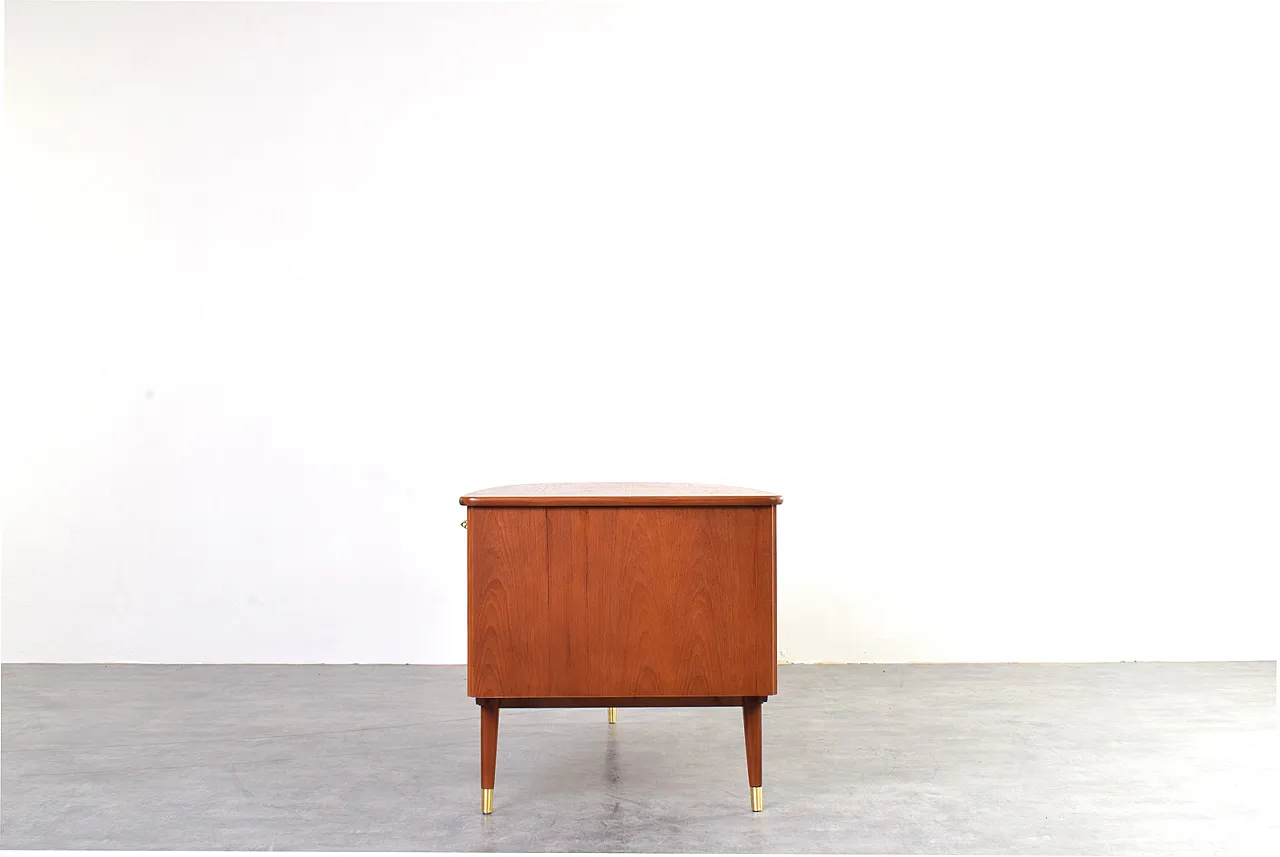 Scrivania Mid-Century in teak organico di Sola Møbler, anni '60. 6
