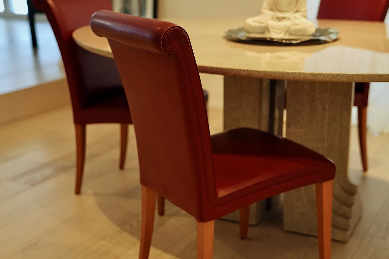 4 Vittoria Model Chairs by Poltrona Frau, 2000s 4