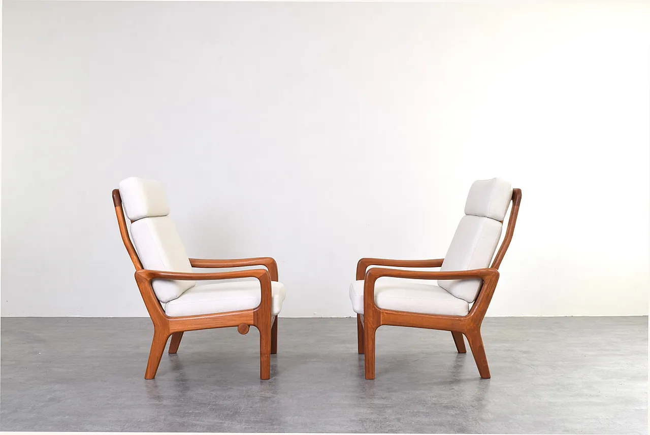Coppia poltrone Mid-Century in teak di Juul Kristensen, anni '60 2