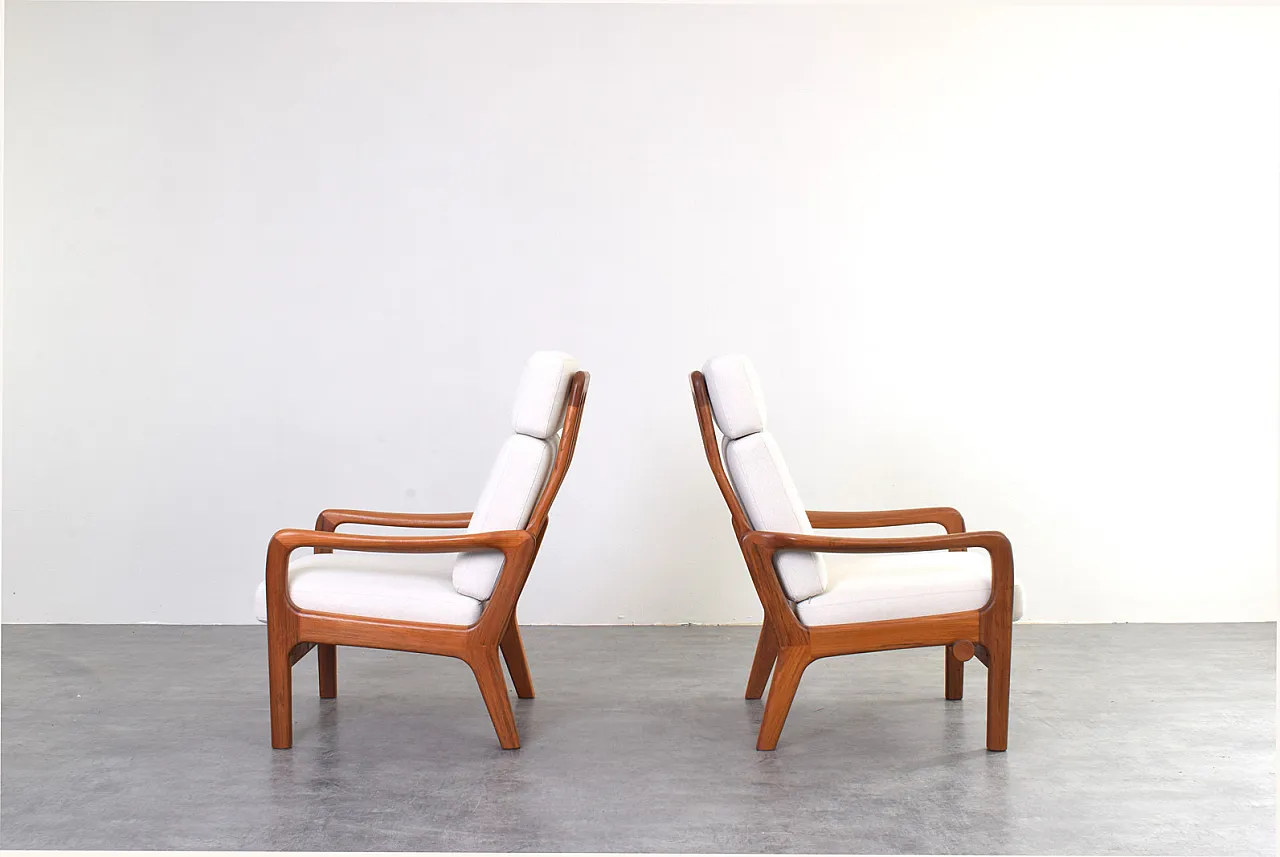 Coppia poltrone Mid-Century in teak di Juul Kristensen, anni '60 3