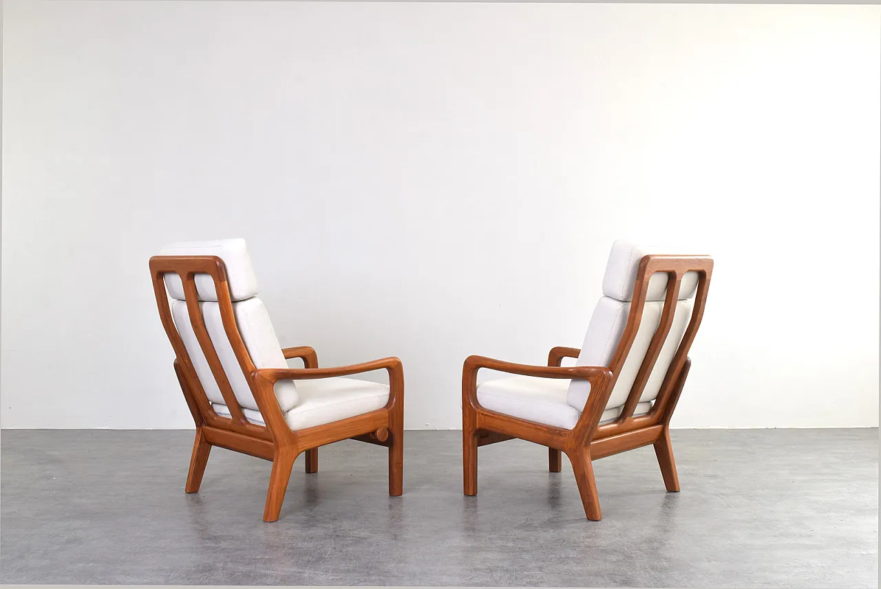 Coppia poltrone Mid-Century in teak di Juul Kristensen, anni '60 4