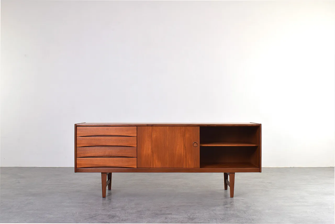 Credenza Hi-Fi Mid-Century in teak Ulvö di Erik Wørts per Ikea, anni '60. 2