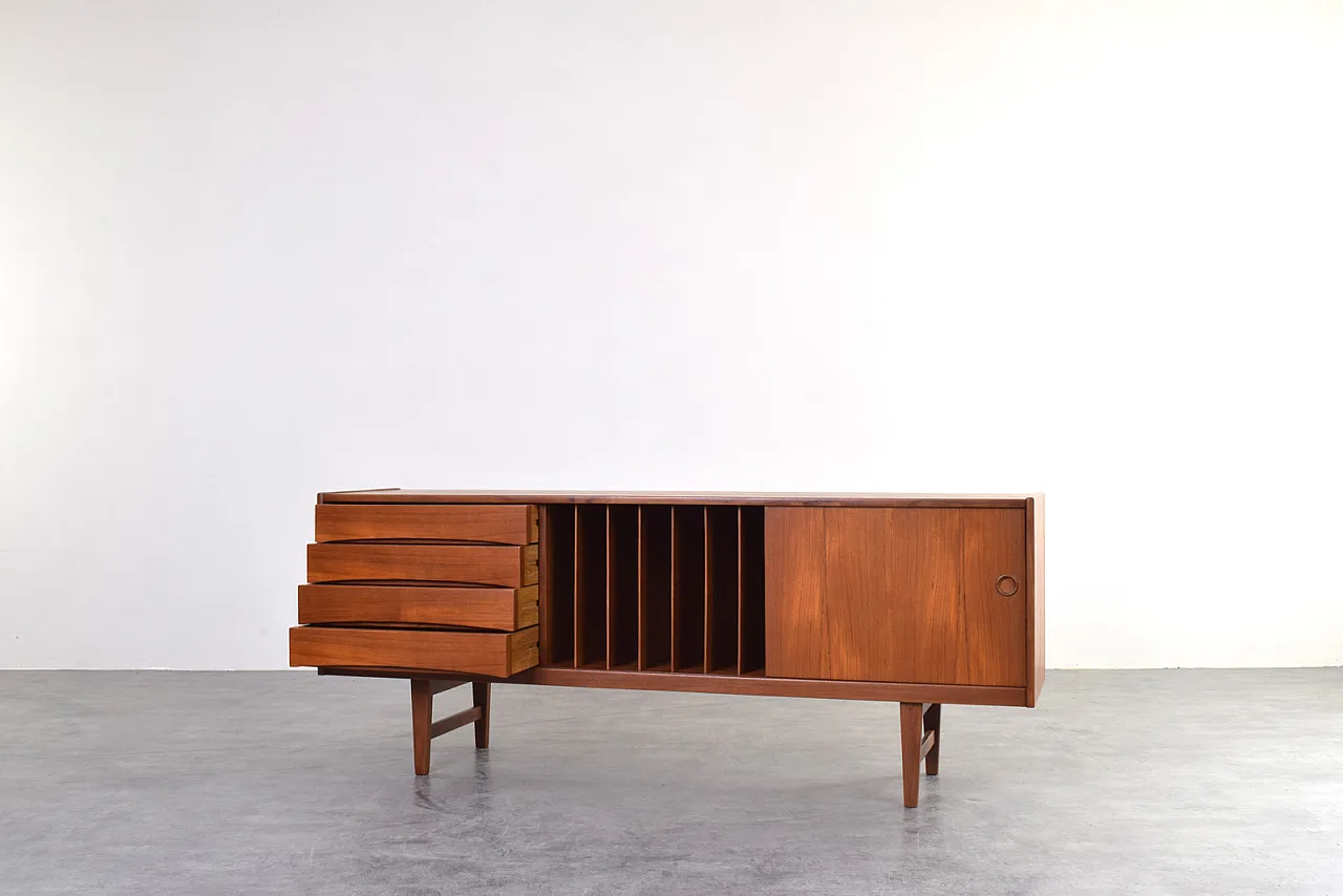 Credenza Hi-Fi Mid-Century in teak Ulvö di Erik Wørts per Ikea, anni '60. 5