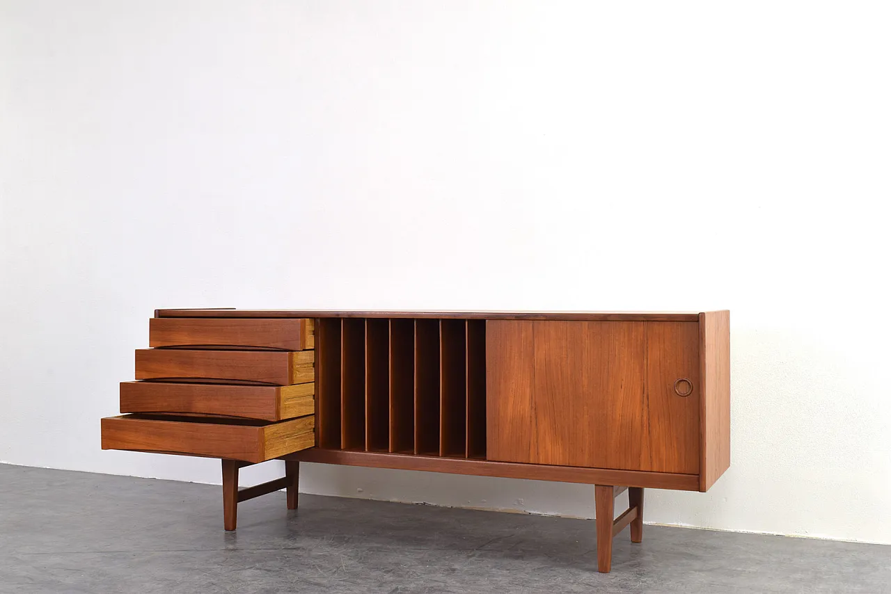 Credenza Hi-Fi Mid-Century in teak Ulvö di Erik Wørts per Ikea, anni '60. 12