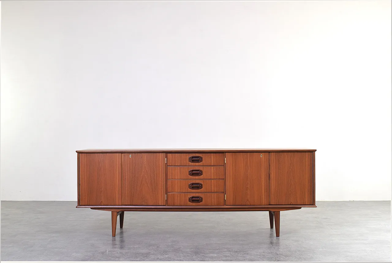 Credenza Mid-Century in teak, Danimarca, anni '60. 1
