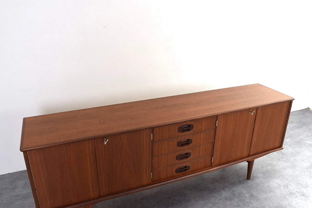 Credenza Mid-Century in teak, Danimarca, anni '60. 12
