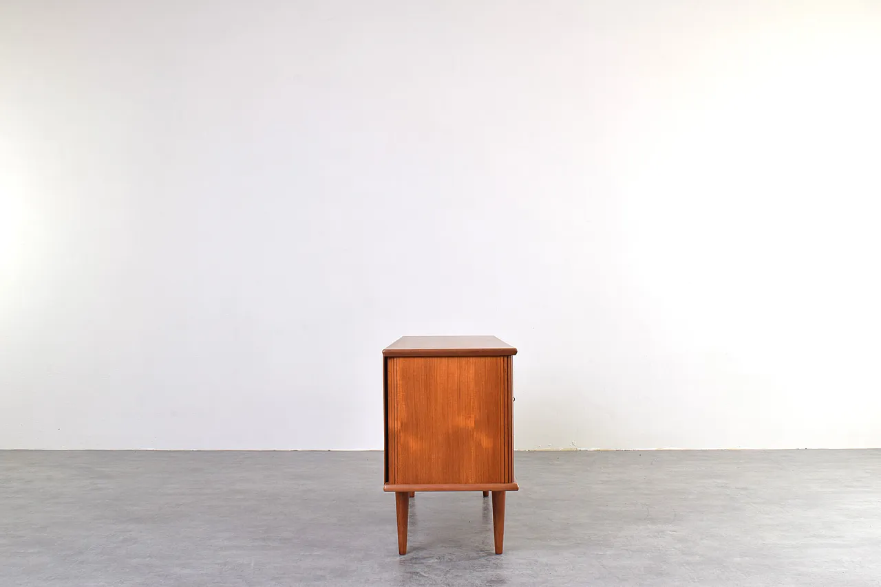 Credenza Tambour Mid-Century in teak, Danimarca, anni '60 5
