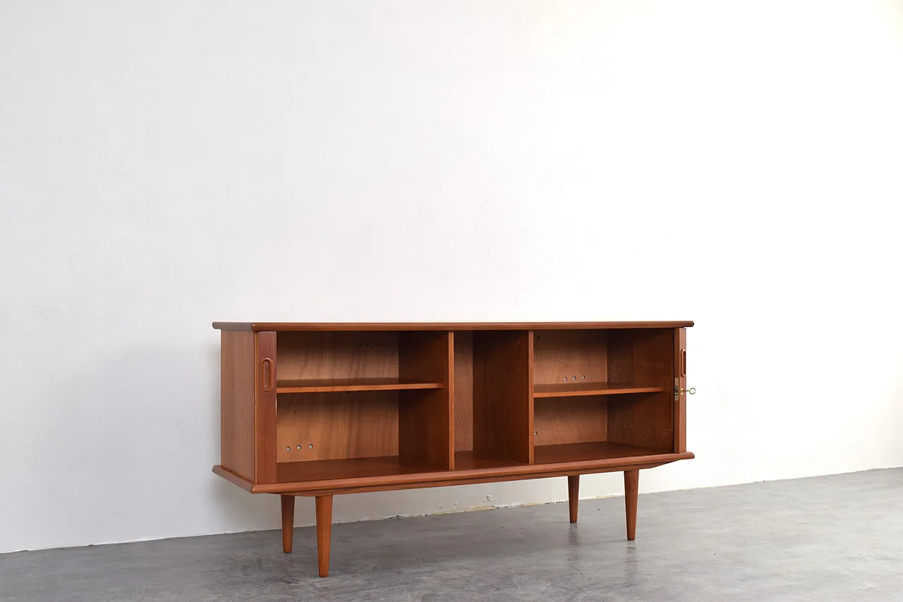 Credenza Tambour Mid-Century in teak, Danimarca, anni '60 9