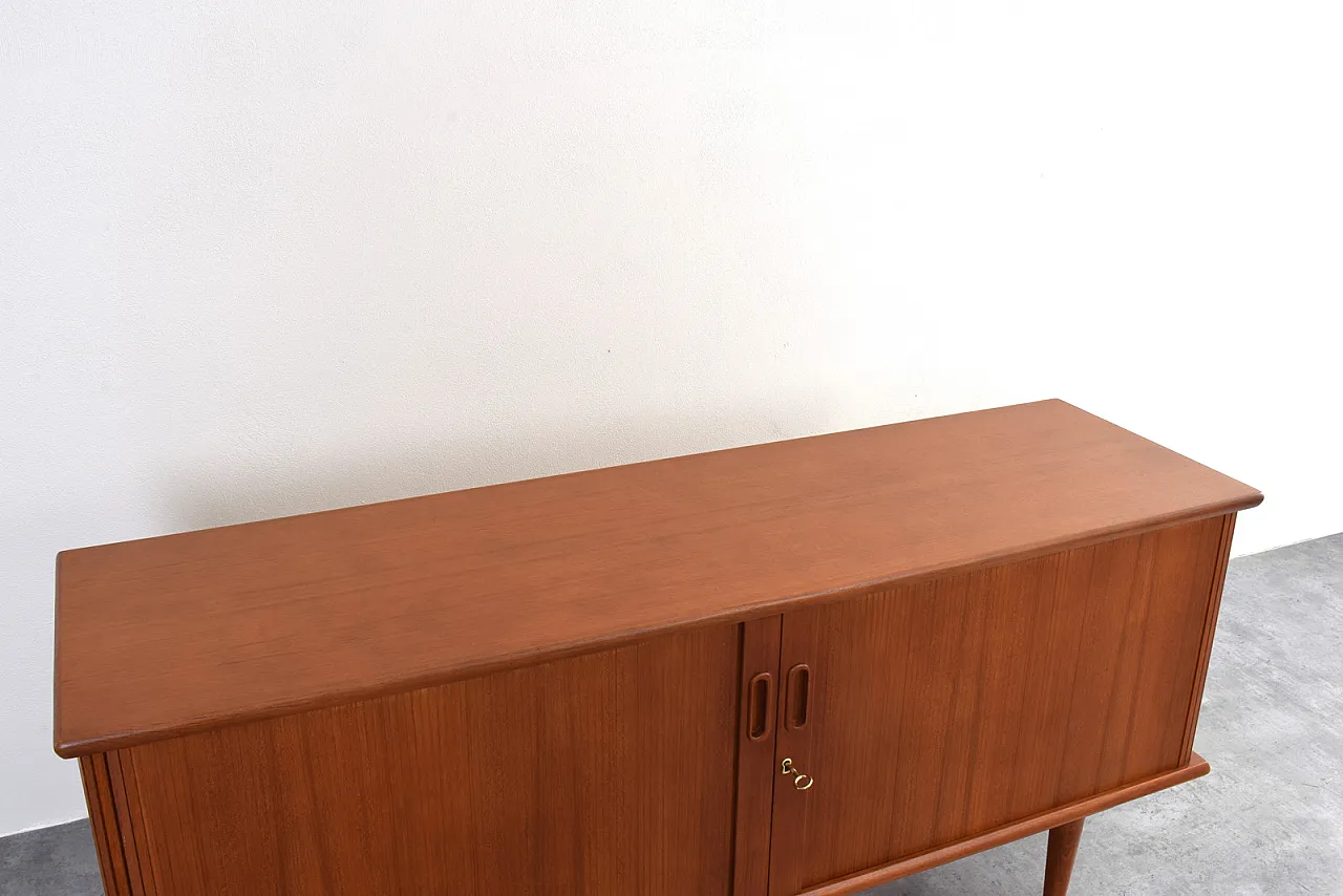 Credenza Tambour Mid-Century in teak, Danimarca, anni '60 11